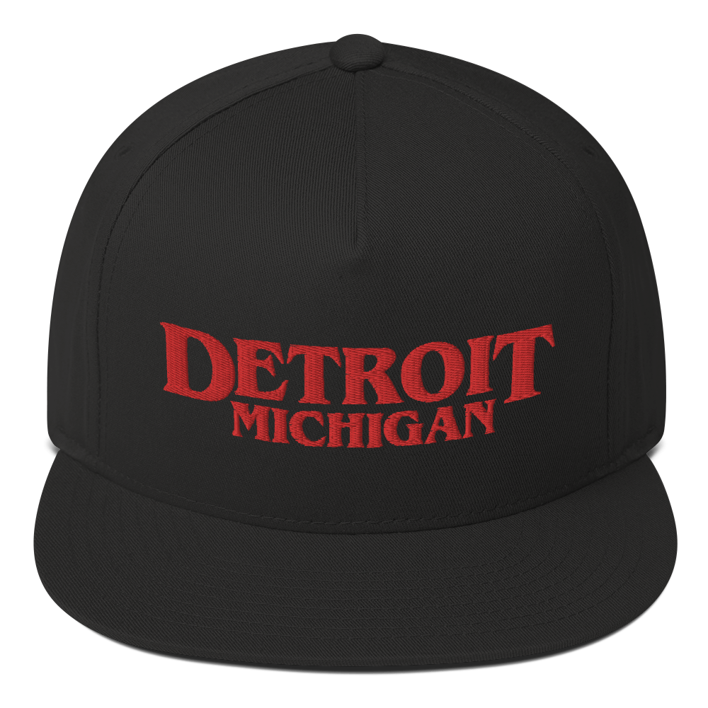 'Detroit Michigan' Flat Bill Snapback (1980s Drama Parody)