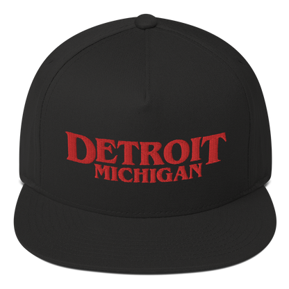 'Detroit Michigan' Flat Bill Snapback (1980s Drama Parody)