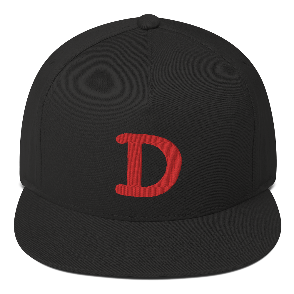 Detroit 'Old French D' Flat Bill Snapback | Red Embroidery