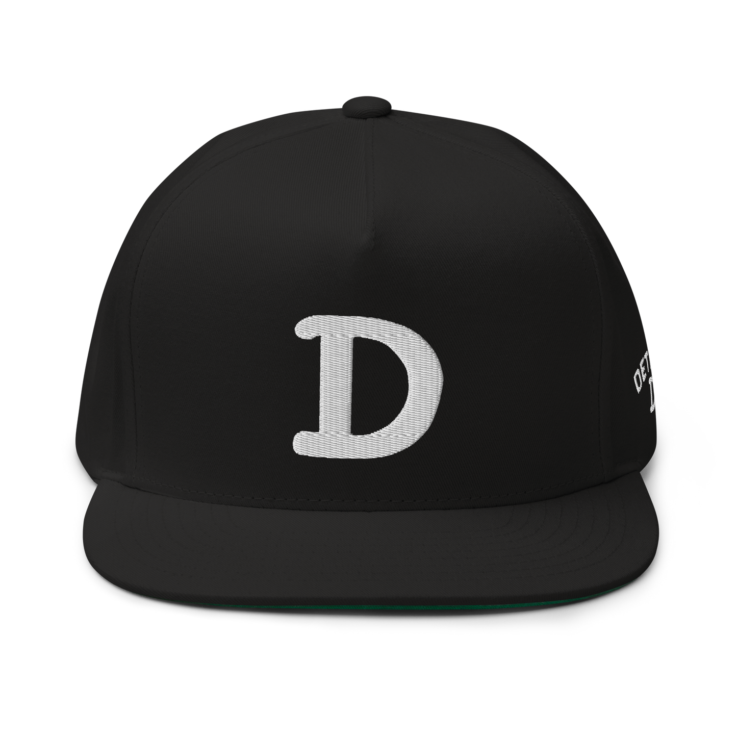 Detroit 'Old French D' Flat Bill Snapback (w/ Side Design)