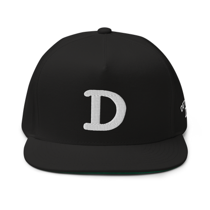 Detroit 'Old French D' Flat Bill Snapback (w/ Side Design)