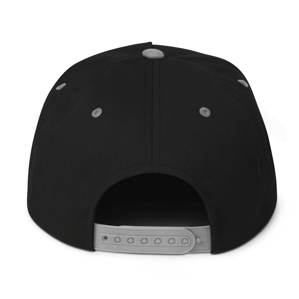 Detroit '313' Flat Bill Cap (Arcade Font) | White/Black Embroidery - Circumspice Michigan