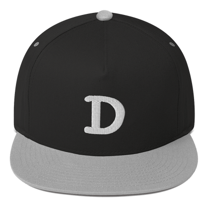 Detroit 'Old French D' Flat Bill Cap | White Embroidery - Circumspice Michigan