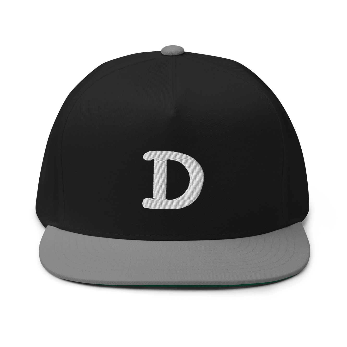 Detroit 'Old French D' Flat Bill Cap | White Embroidery - Circumspice Michigan