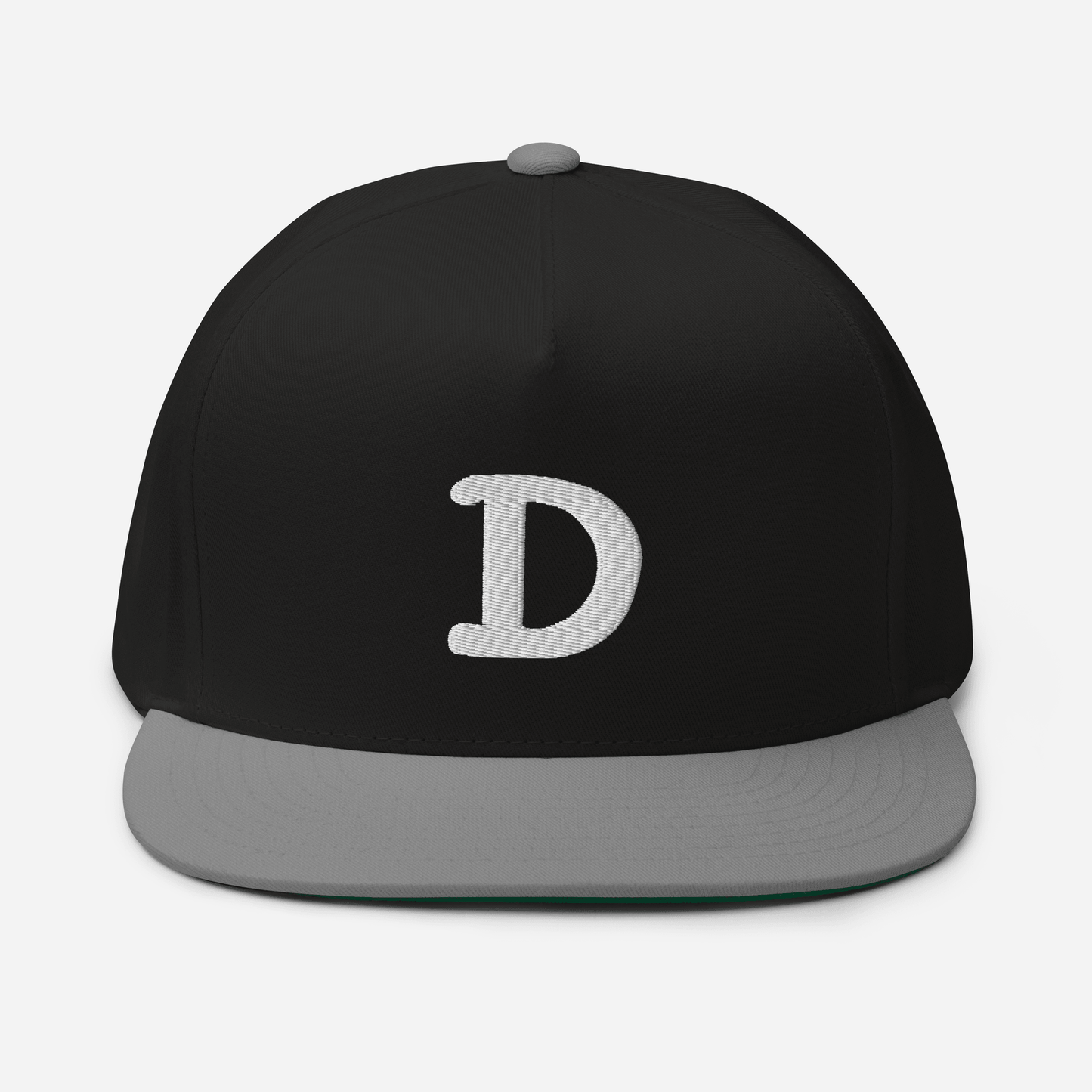 Detroit 'Old French D' Flat Bill Cap | White Embroidery - Circumspice Michigan