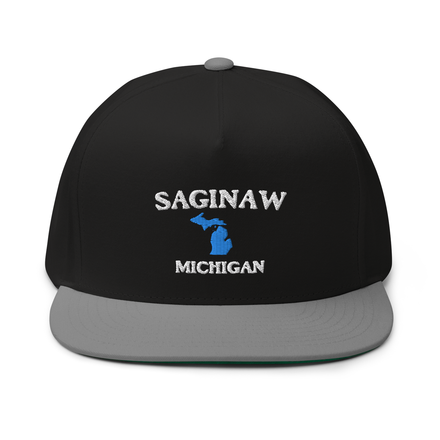 'Saginaw Michigan' Flat Bill Snapback (w/ Michigan Outline)