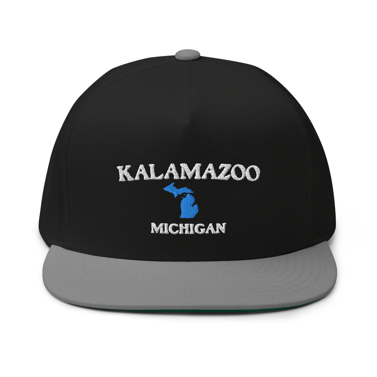 'Kalamazoo Michigan' Flat Bill Snapback (w/ Michigan Outline)