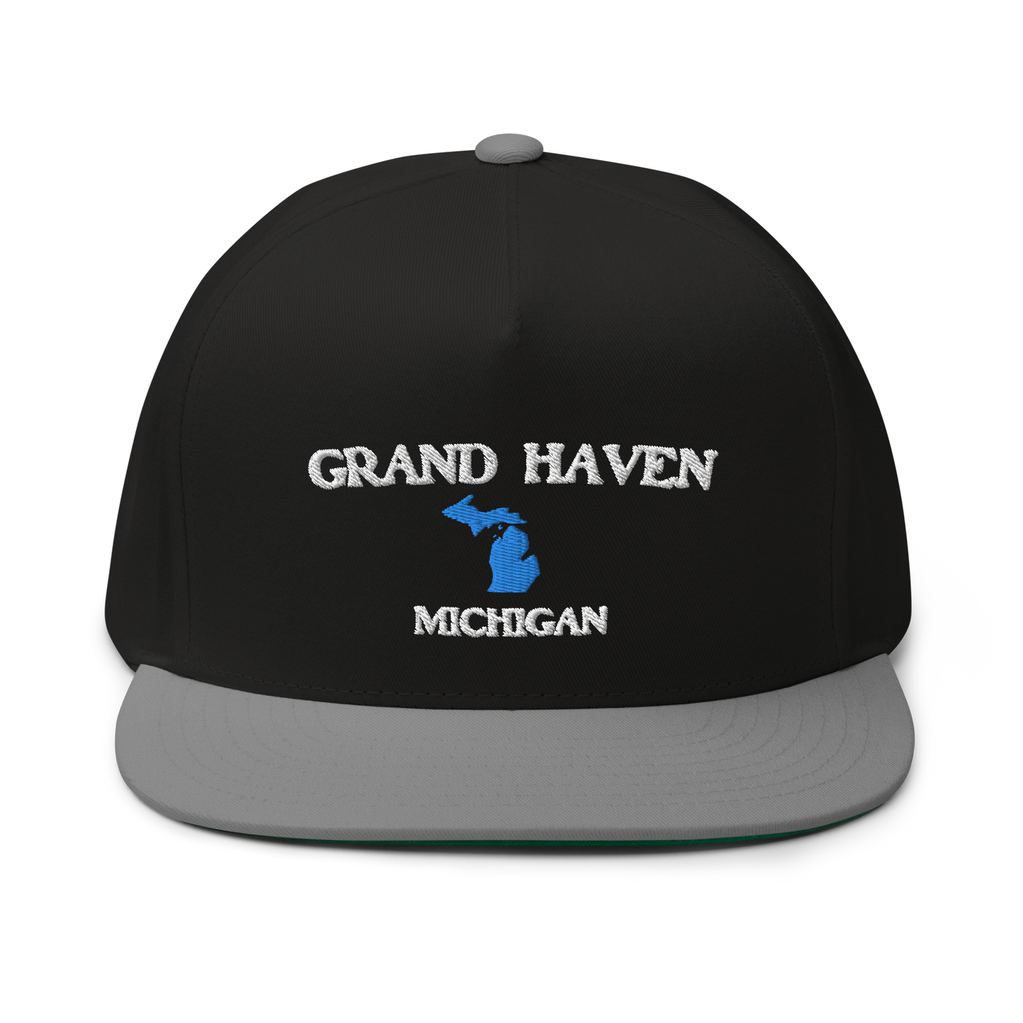 'Grand Haven' Flat Bill Snapback (w/ Michigan Outline)