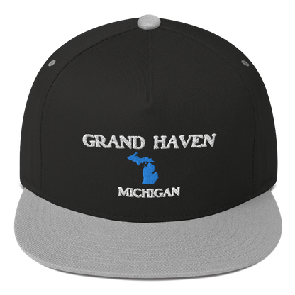 'Grand Haven' Flat Bill Snapback (w/ Michigan Outline)