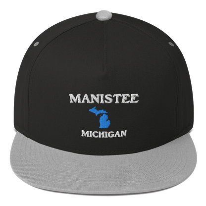 'Manistee Michigan' Flat Bill Snapback (w/ Michigan Outline)