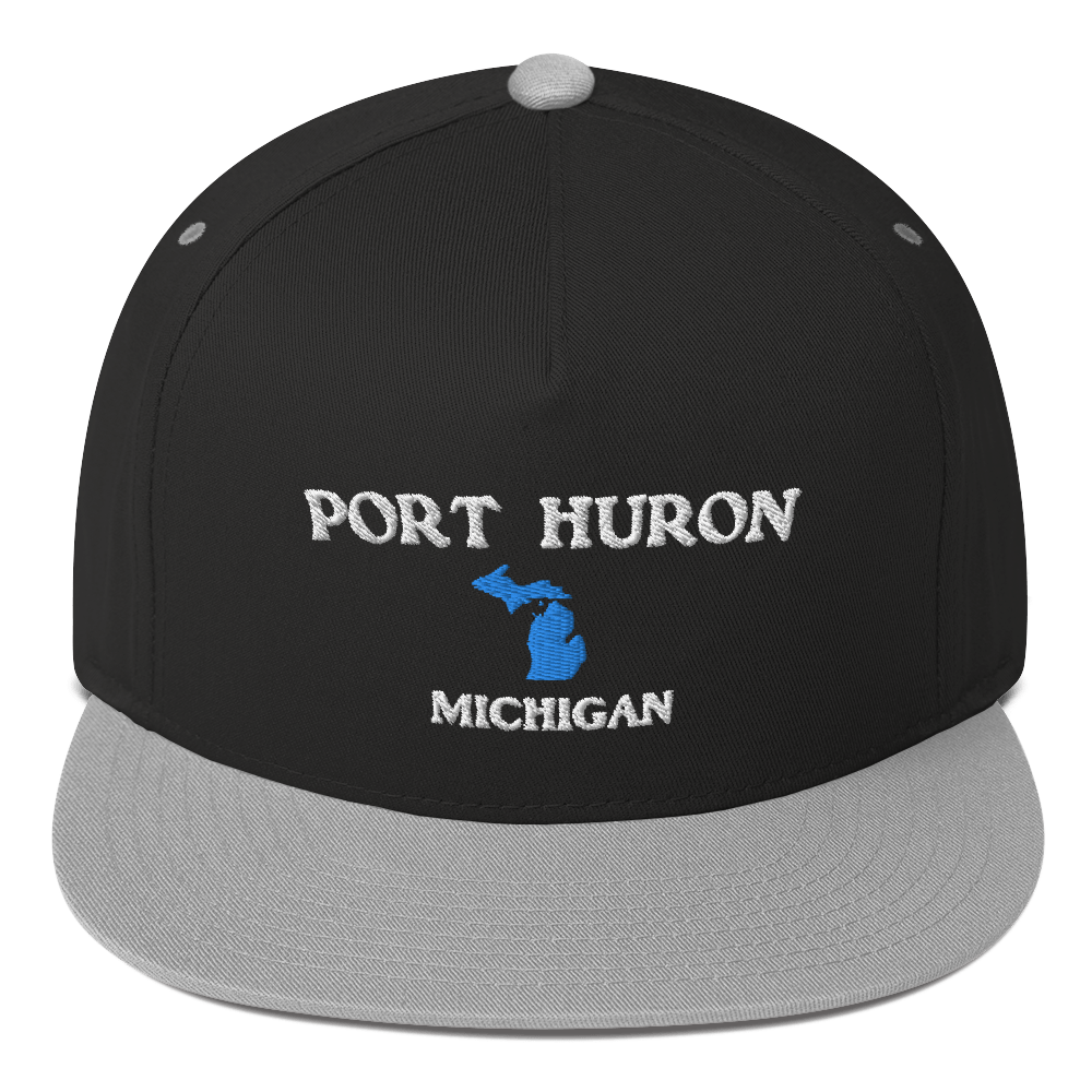 'Port Huron Michigan' Flat Bill Snapback (w/ Michigan Outline)