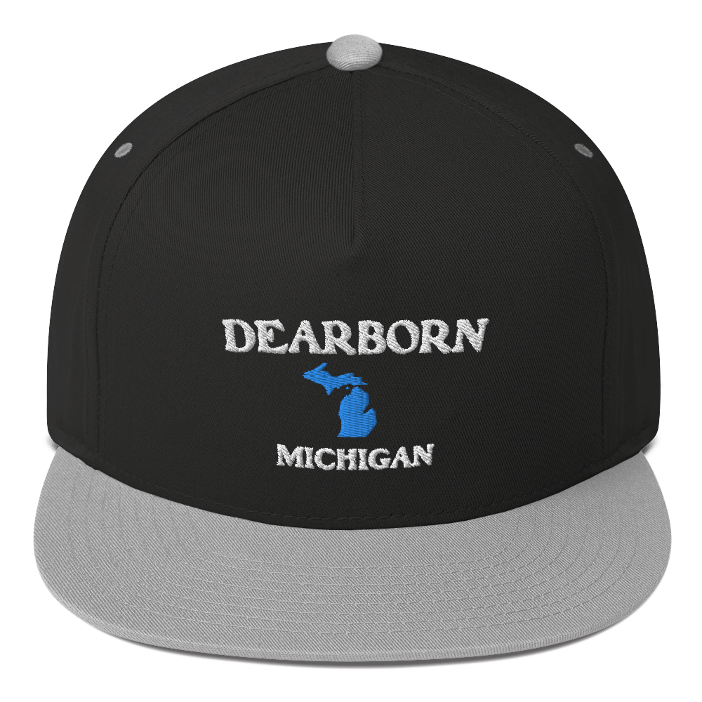 'Dearborn Michigan' Flat Bill Snapback (w/ Michigan Outline)