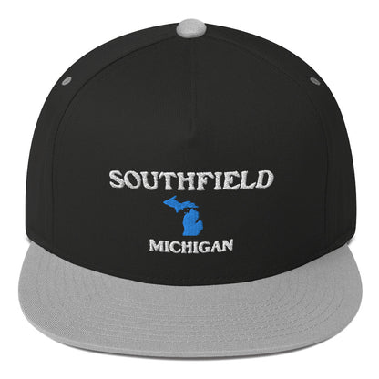 'Southfield Michigan' Flat Bill Snapback (w/ Michigan Outline)