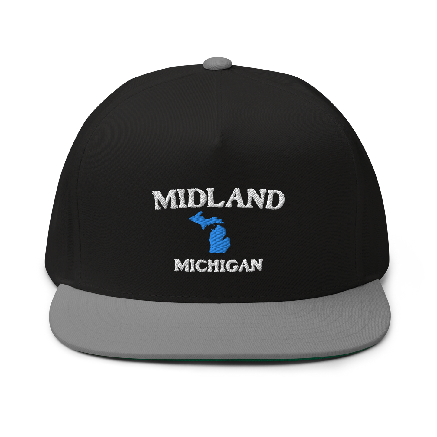 'Midland Michigan' Flat Bill Snapback (w/ Michigan Outline)