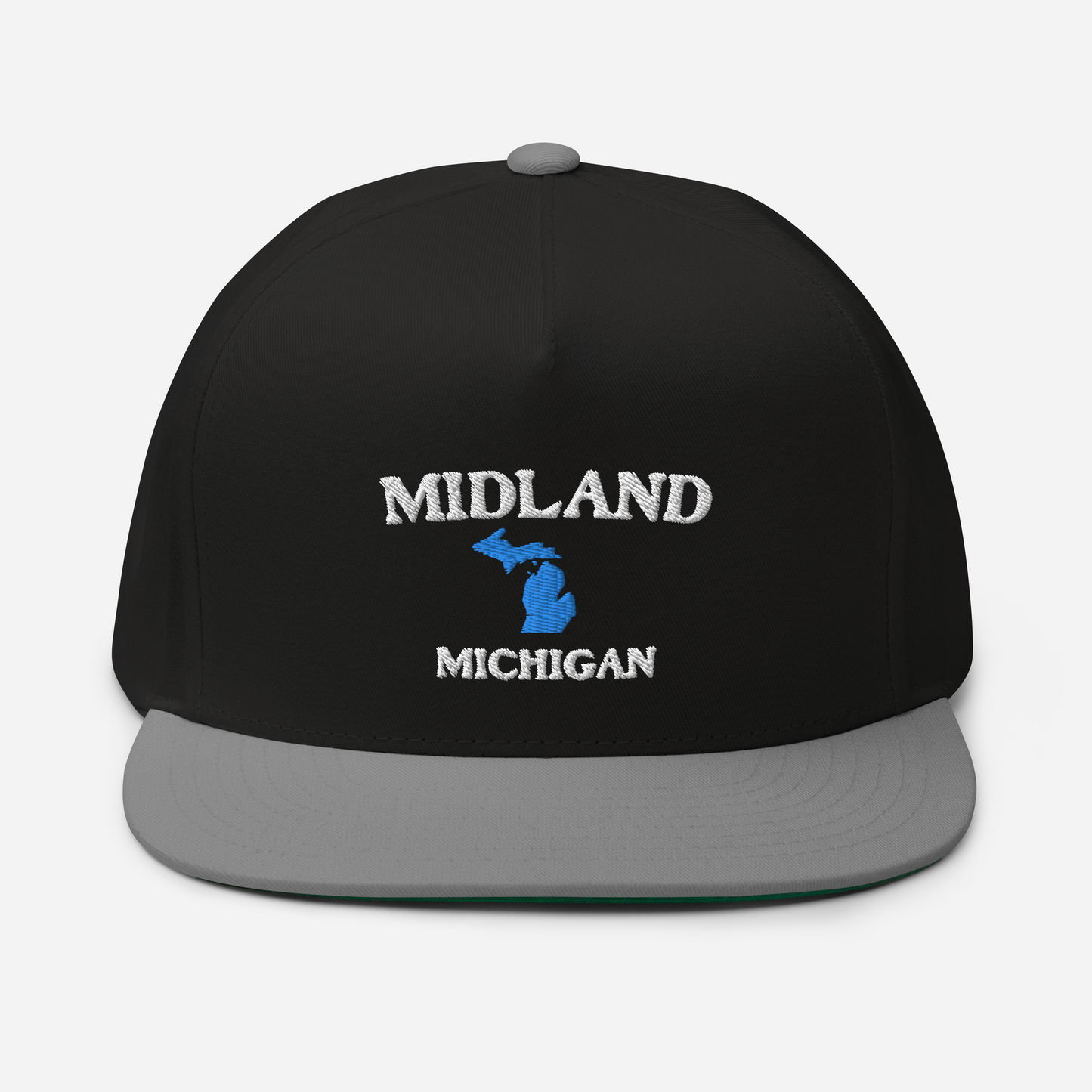 'Midland Michigan' Flat Bill Snapback (w/ Michigan Outline)