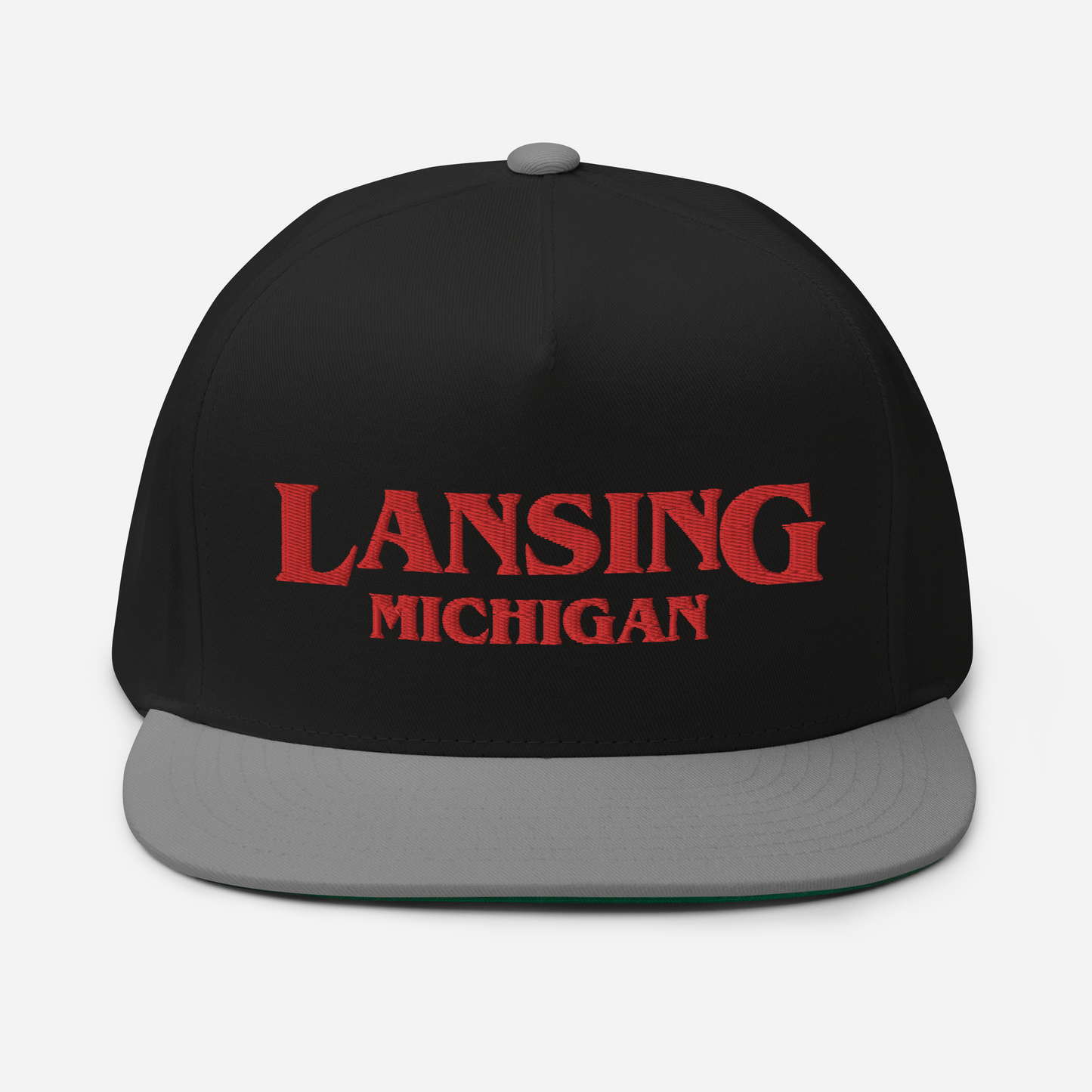 'Lansing Michigan' Flat Bill Snapback (1980s Drama Parody)