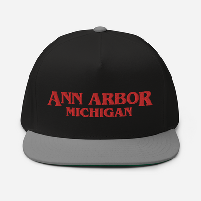 'Ann Arbor Michigan' Flat Bill Snapback (1980s Drama Parody)