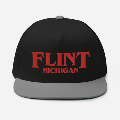 'Flint Michigan' Flat Bill Snapback (1980s Drama Parody)