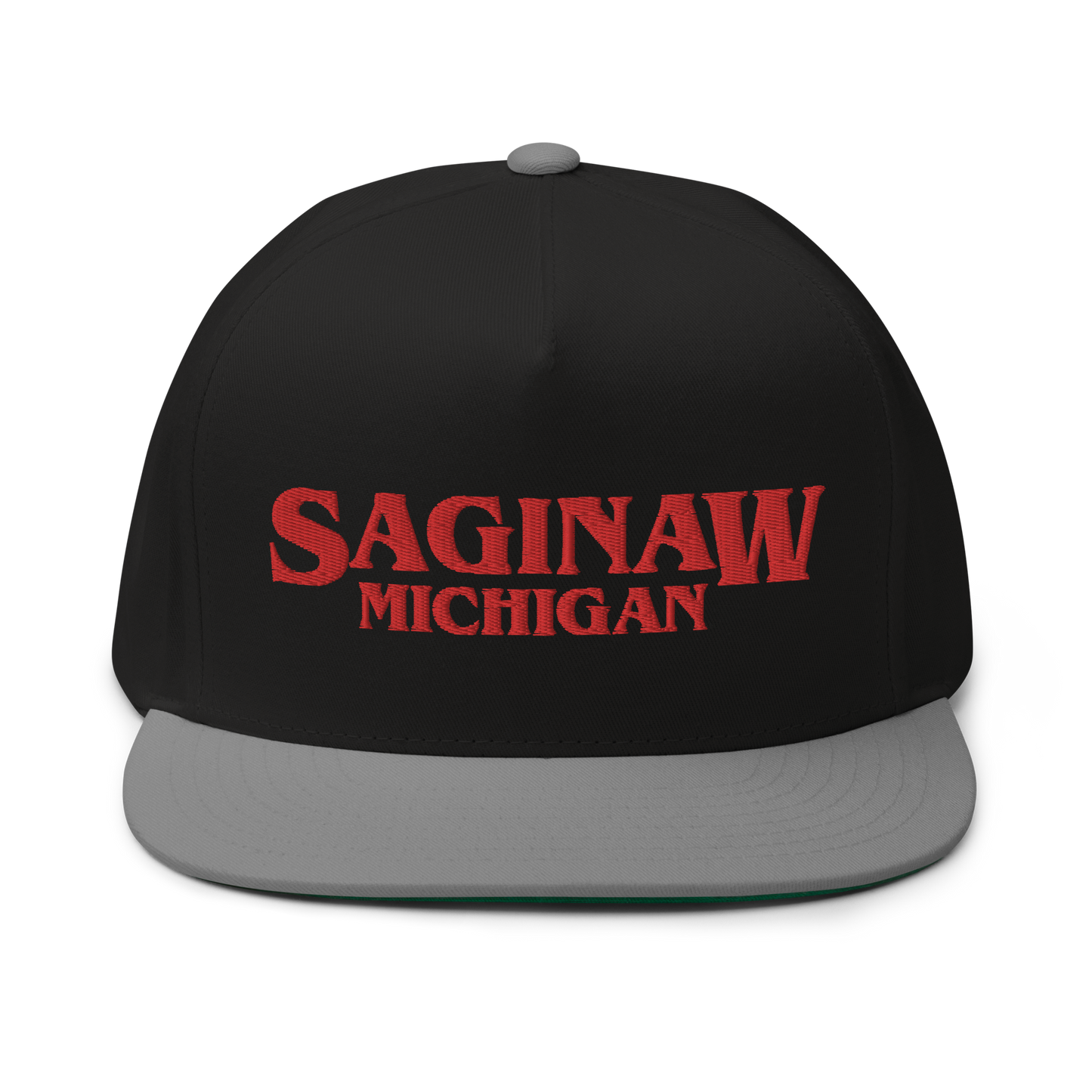 'Saginaw Michigan' Flat Bill Snapback (1980s Drama Parody)