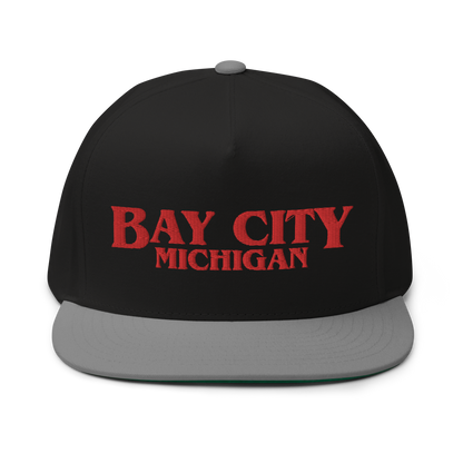 'Bay City Michigan' Flat Bill Snapback (1980s Drama Parody)