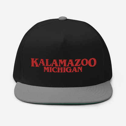 'Kalamazoo Michigan' Flat Bill Snapback (1980s Drama Parody)