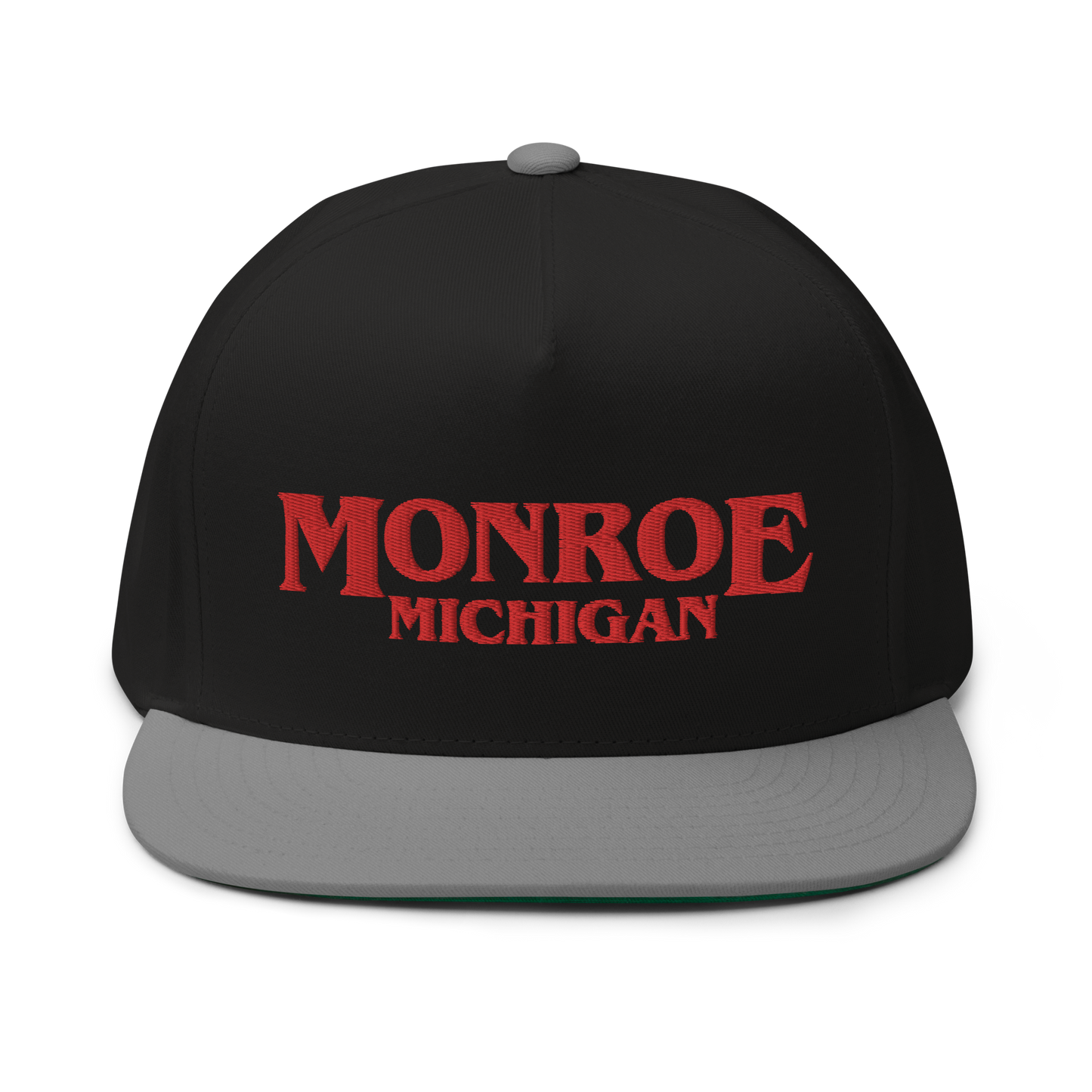 'Monroe Michigan' Flat Bill Snapback (1980s Drama Parody)