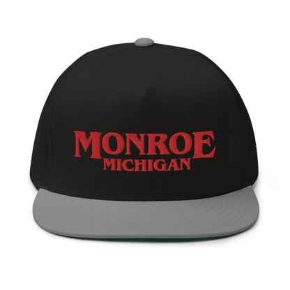 'Monroe Michigan' Flat Bill Snapback (1980s Drama Parody)