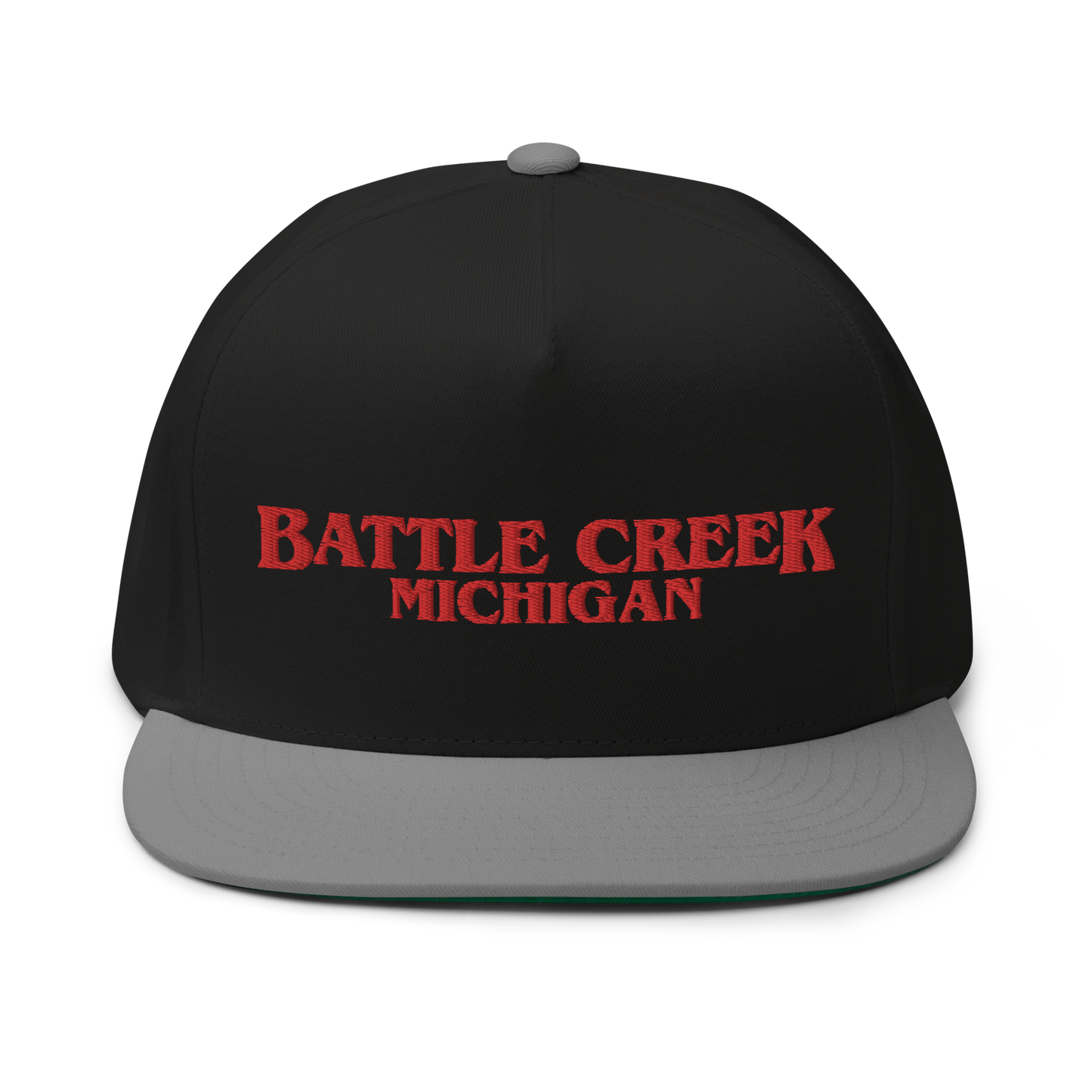 'Battle Creek Michigan' Flat Bill Snapback (1980s Drama Parody)