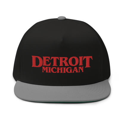 'Detroit Michigan' Flat Bill Snapback (1980s Drama Parody)