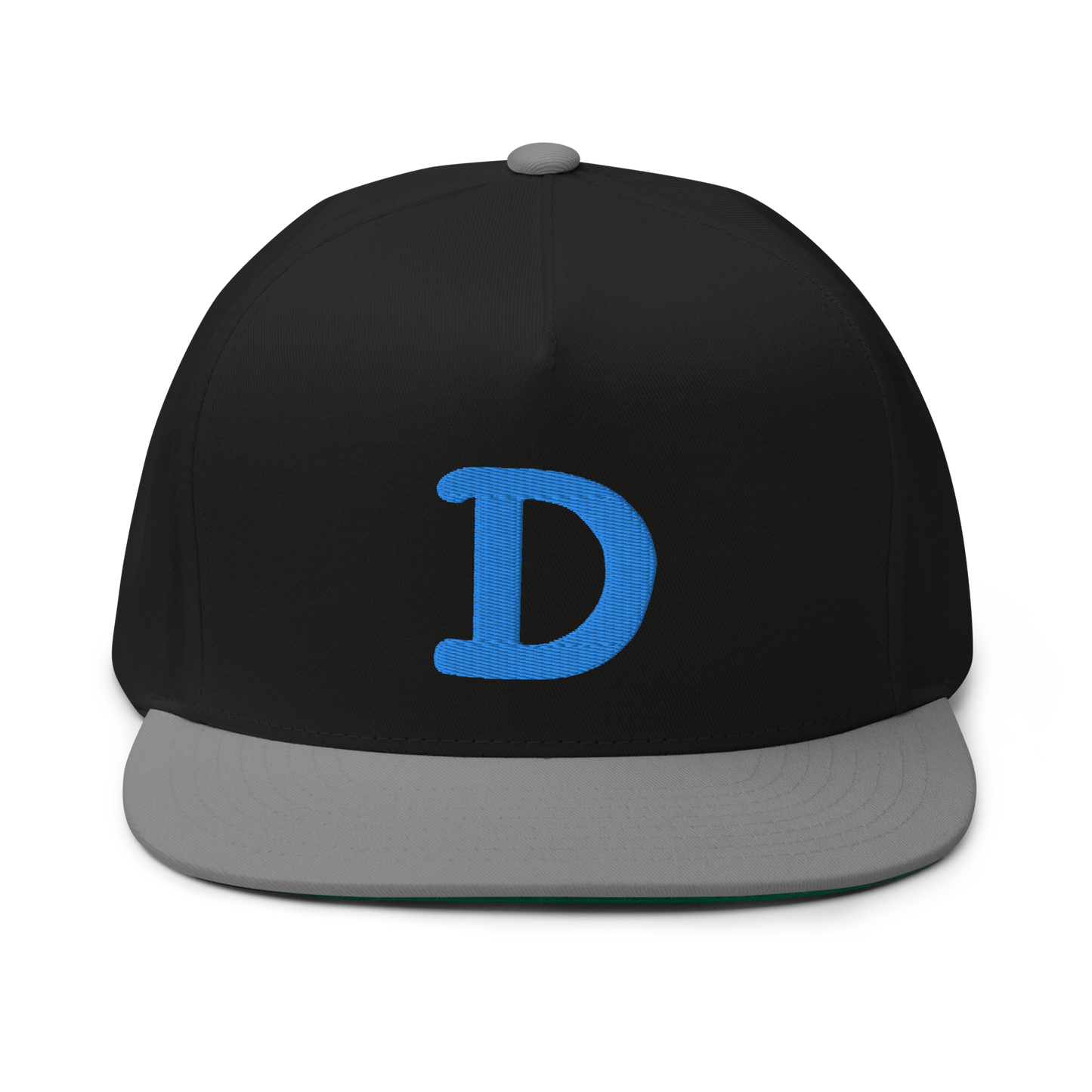 Detroit 'Old French D' Flat Bill Snapback | Azure Embroidery