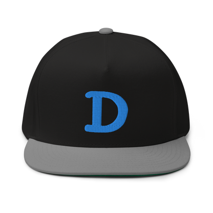 Detroit 'Old French D' Flat Bill Snapback | Azure Embroidery