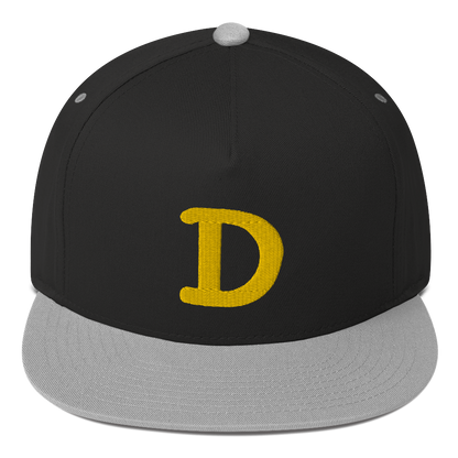 Detroit 'Old French D' Flat Bill Snapback | Gold Embroidery