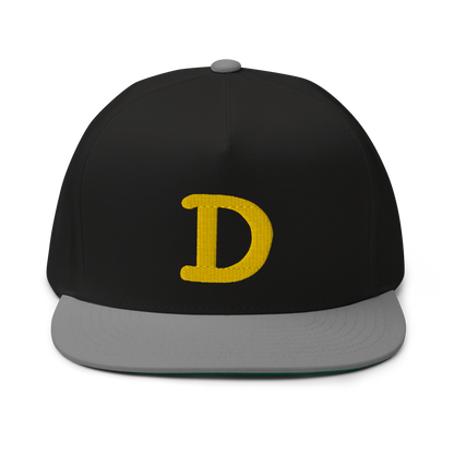 Detroit 'Old French D' Flat Bill Snapback | Gold Embroidery