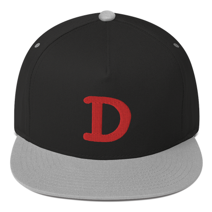 Detroit 'Old French D' Flat Bill Snapback | Red Embroidery