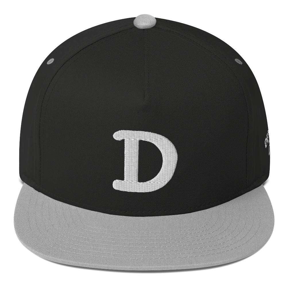 Detroit 'Old French D' Flat Bill Snapback (w/ Side Design)