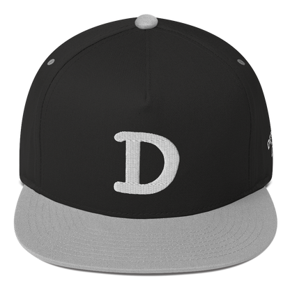 Detroit 'Old French D' Flat Bill Snapback (w/ Side Design)