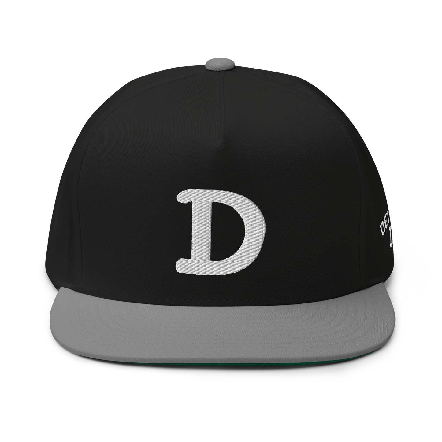 Detroit 'Old French D' Flat Bill Snapback (w/ Side Design)