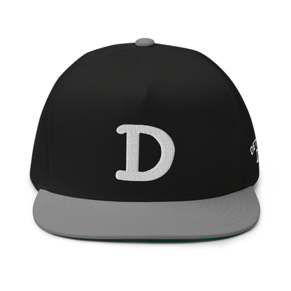 Detroit 'Old French D' Flat Bill Snapback (w/ Side Design)