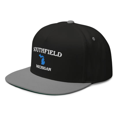 'Southfield Michigan' Flat Bill Snapback (w/ Michigan Outline)