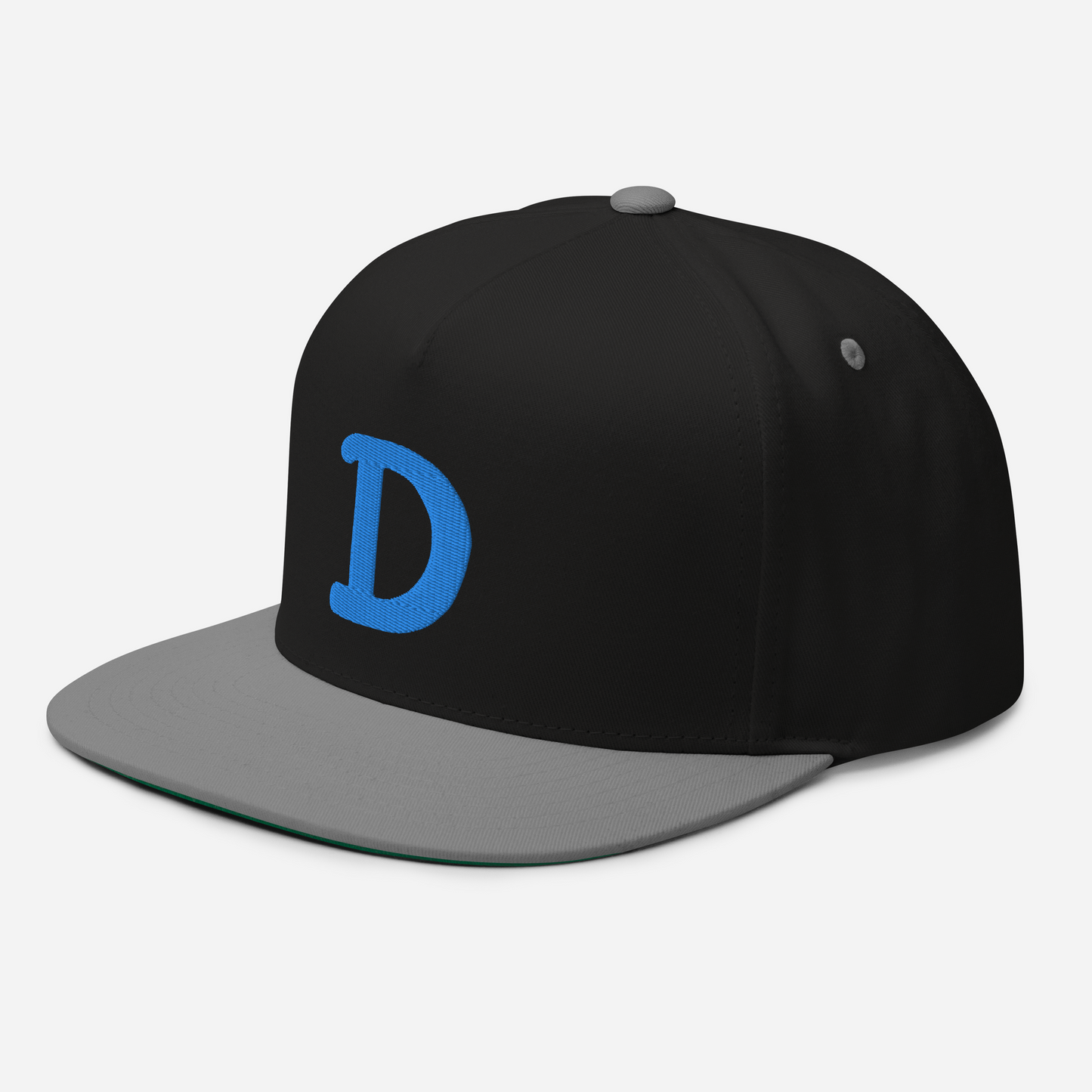 Detroit 'Old French D' Flat Bill Snapback | Azure Embroidery