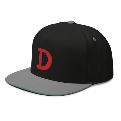 Detroit 'Old French D' Flat Bill Snapback | Red Embroidery