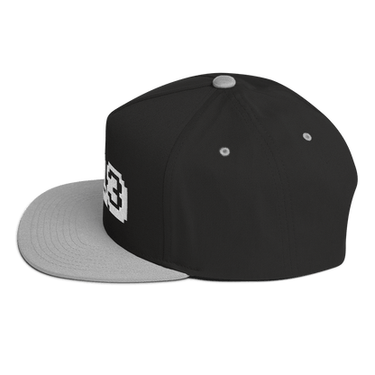 Detroit '313' Flat Bill Cap (Arcade Font) | White/Black Embroidery - Circumspice Michigan