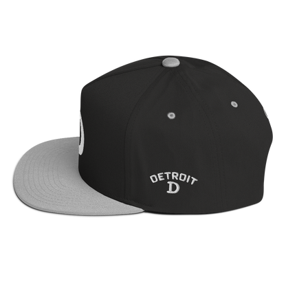 Detroit 'Old French D' Flat Bill Snapback (w/ Side Design)