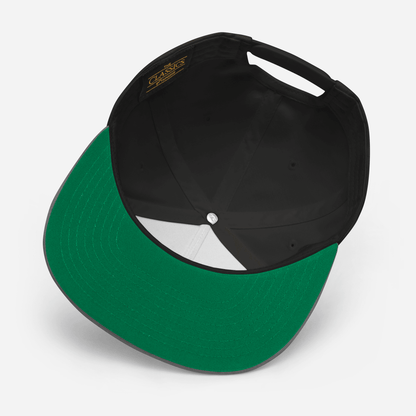 Detroit '313' Flat Bill Cap (Arcade Font) | White/Black Embroidery - Circumspice Michigan