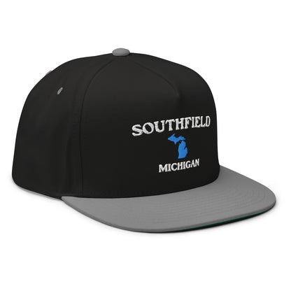 'Southfield Michigan' Flat Bill Snapback (w/ Michigan Outline)