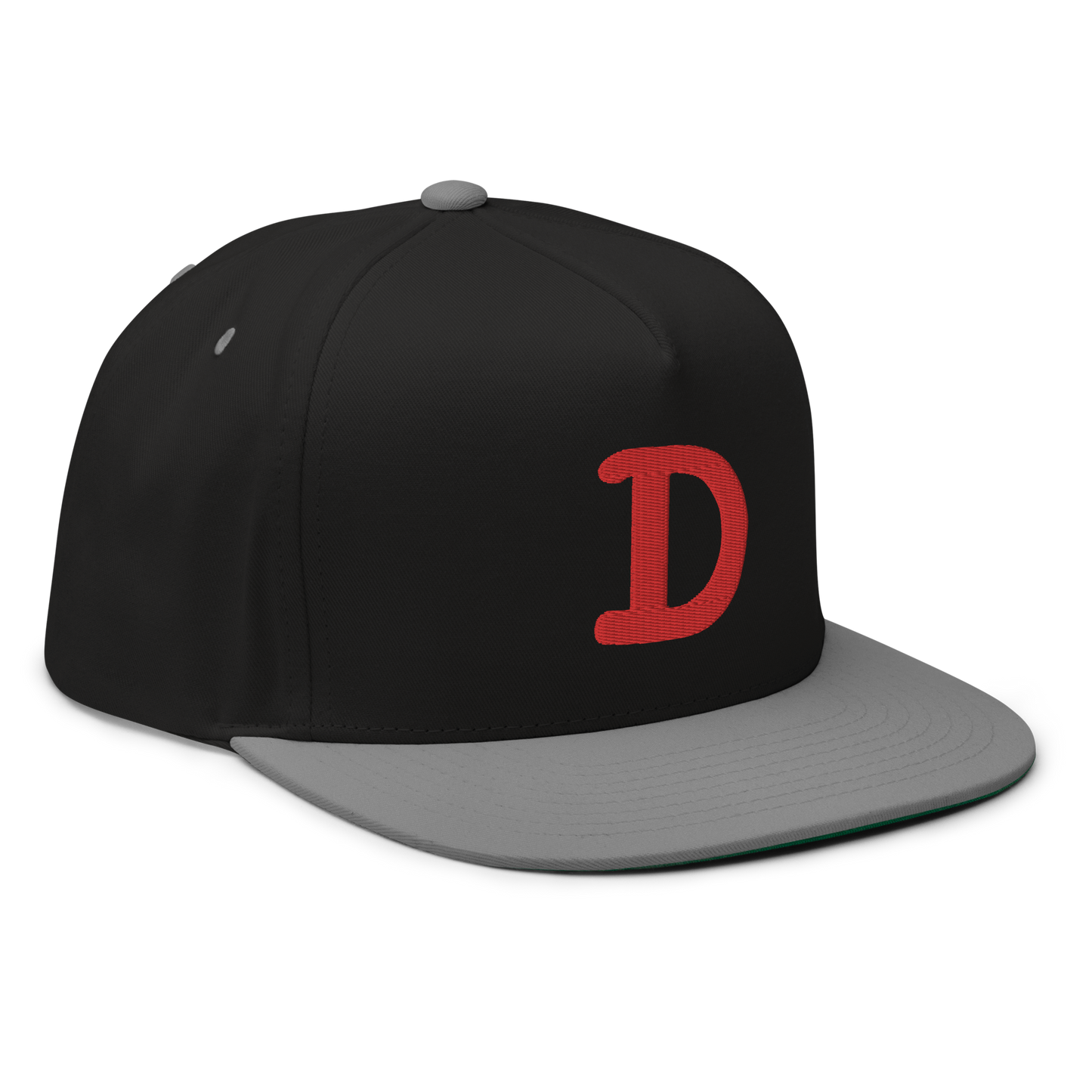 Detroit 'Old French D' Flat Bill Snapback | Red Embroidery