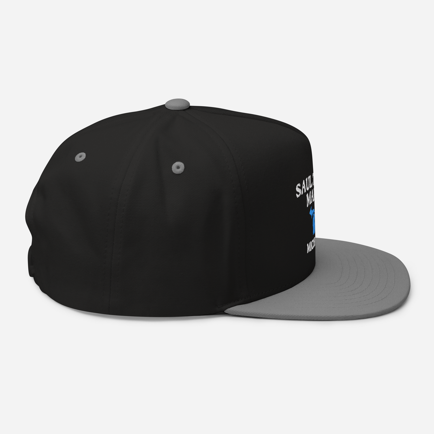 'Sault Ste. Marie' Flat Bill Snapback (w/ Michigan Outline)