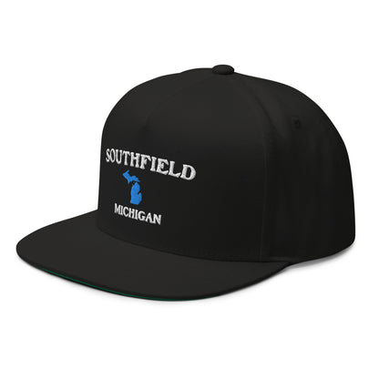 'Southfield Michigan' Flat Bill Snapback (w/ Michigan Outline)