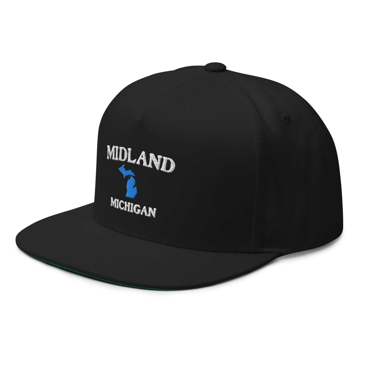 'Midland Michigan' Flat Bill Snapback (w/ Michigan Outline)