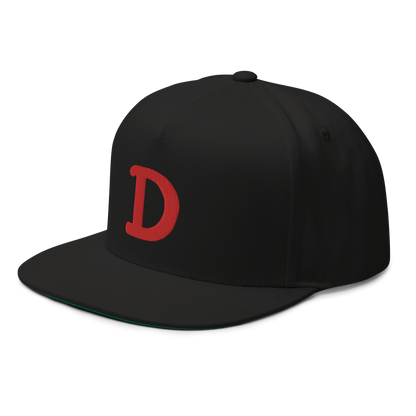 Detroit 'Old French D' Flat Bill Snapback | Red Embroidery